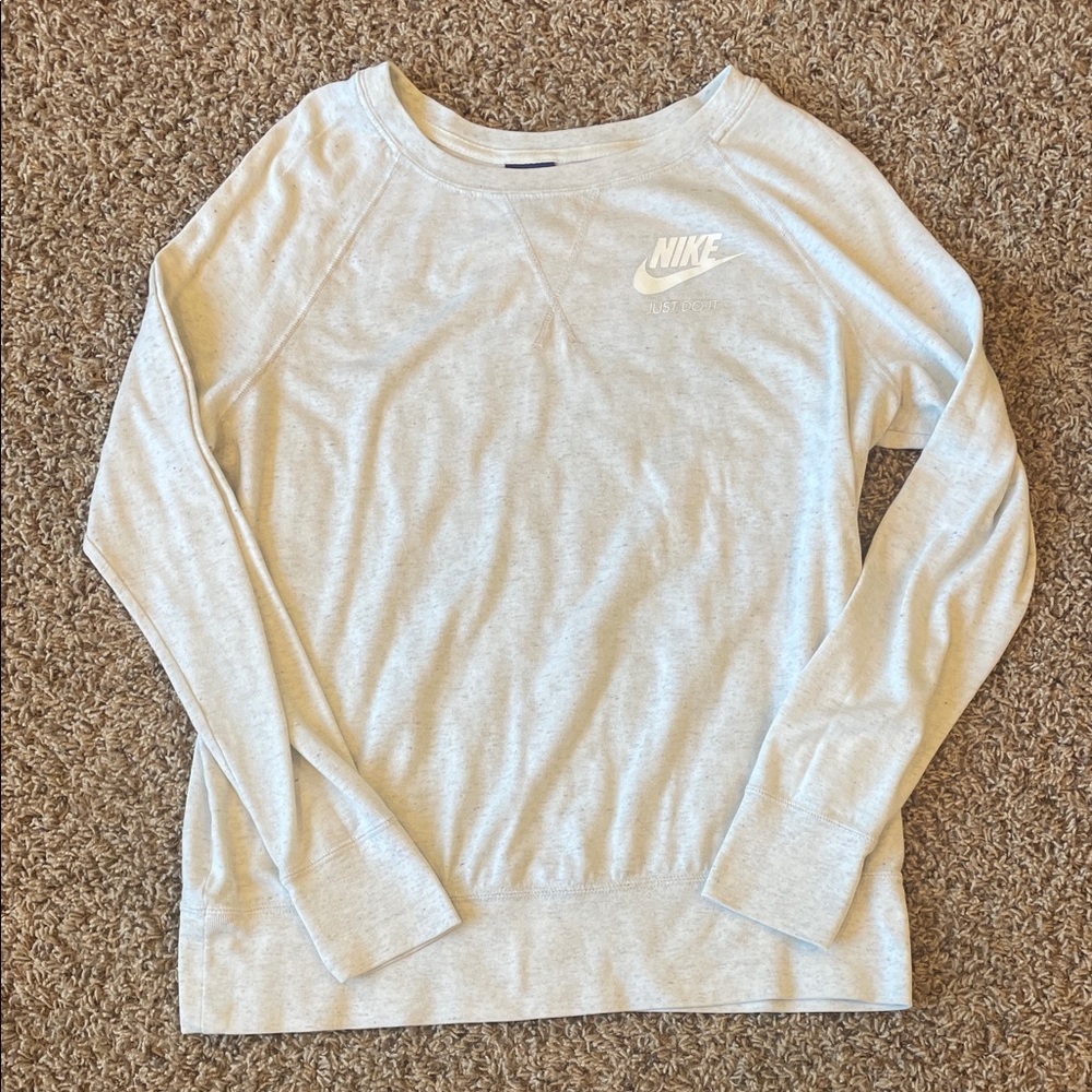 Nike Women's Light Gray Sweatshirt